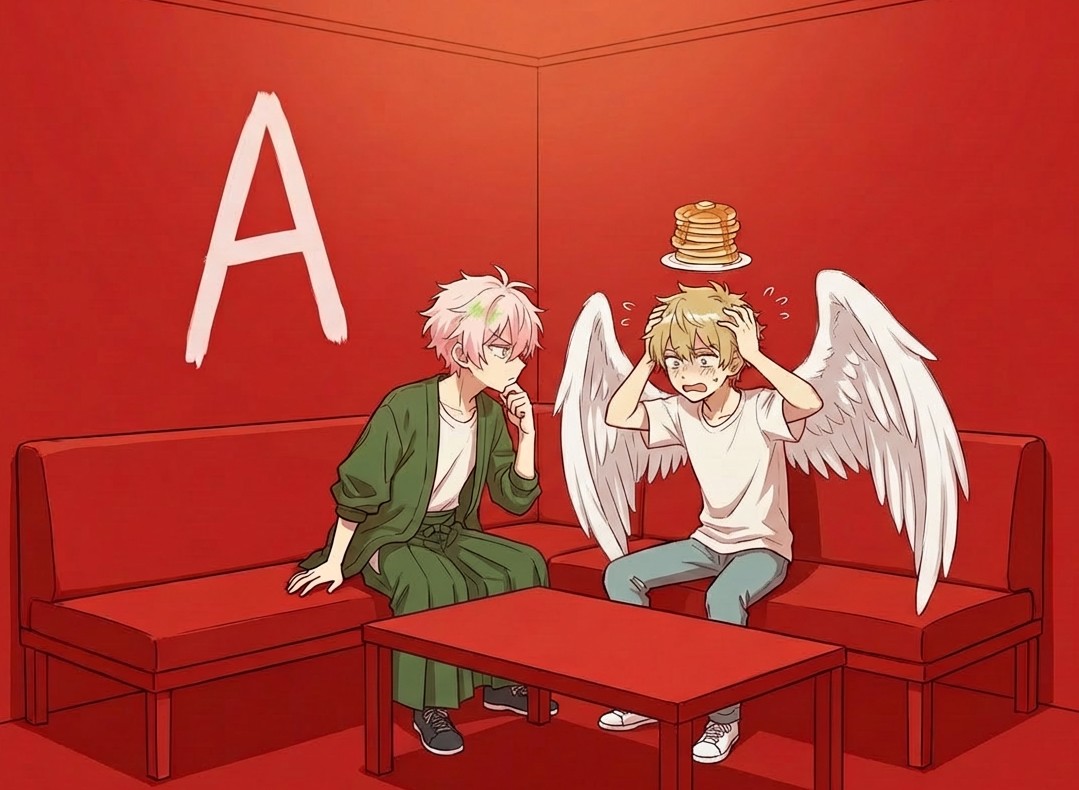Game Asset - Character in a Red Room Scene Prompt — output 1