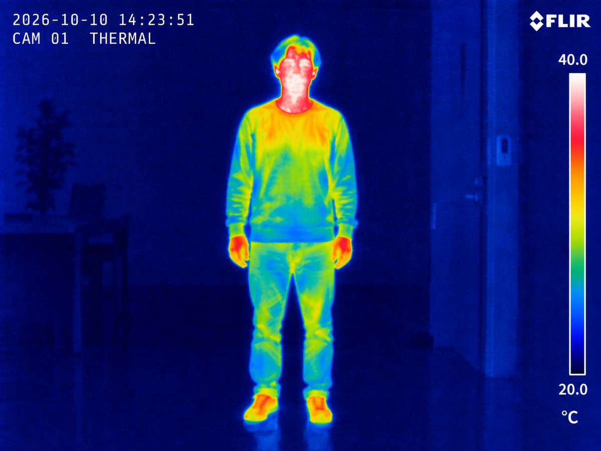Infographic / Edu Visual - Thermal Imaging Photo of Person — output 1