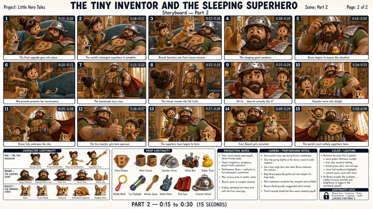 Comic / Storyboard - Storyboard Image Sheet for Animated Films — output 1