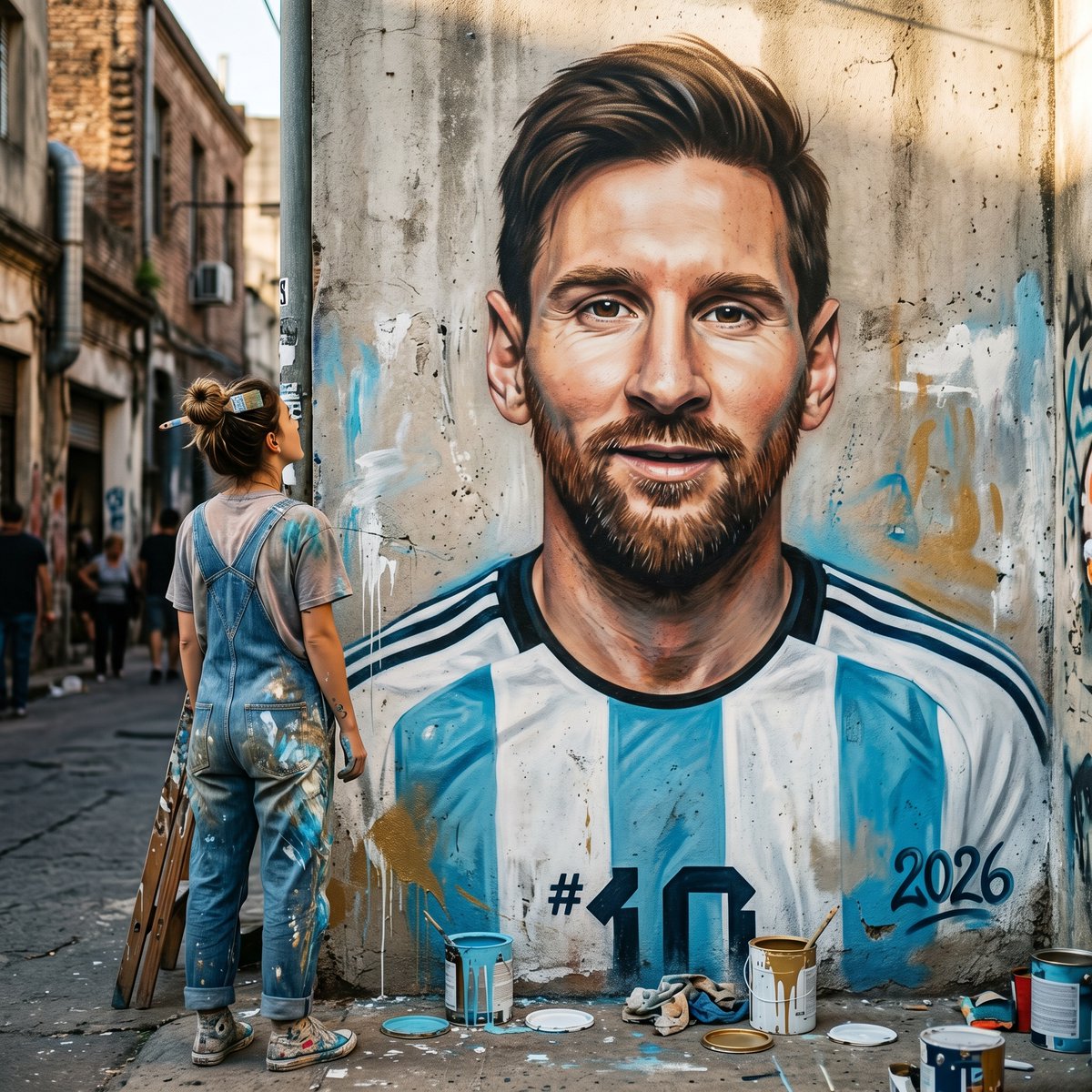 Social Media Post - Messi World Cup 2026 Street Mural — output 1