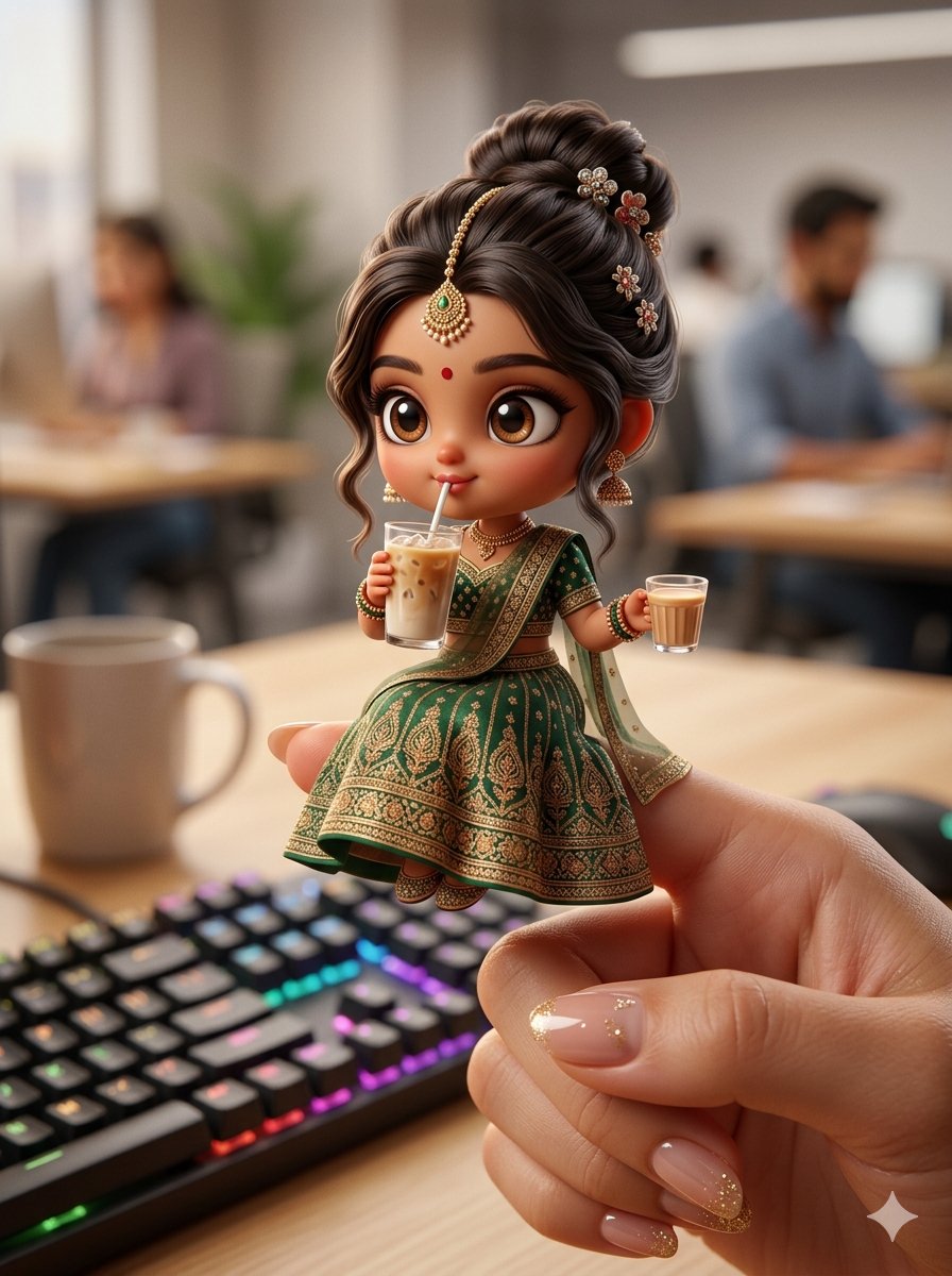 Profile / Avatar - Chibi Doll 3D Miniature Scene — output 1