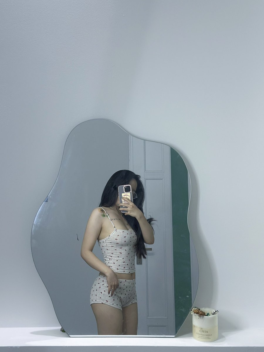 Profile / Avatar - Cherry Print Camisole Mirror Selfie Prompt — output 1