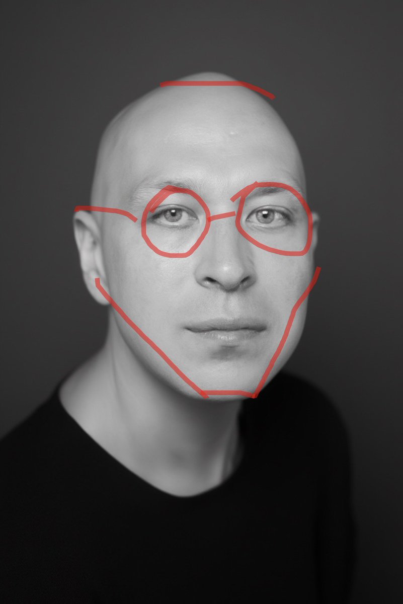 Image Editing Prompt for Jawline, Glasses, and Head Shape — output 1