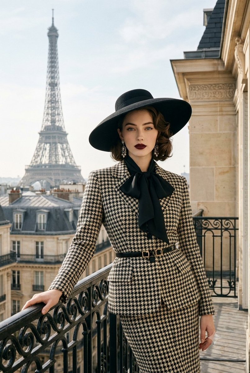 Product Marketing - Vintage Parisian Fashion Editorial with Eiffel Tower — output 1