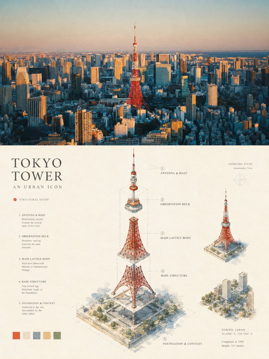 Infographic / Edu Visual - Watercolor Isometric Deconstruction Poster — output 1