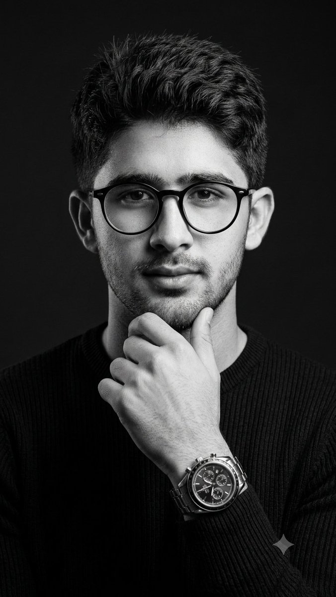 Profile / Avatar - Cinematic B&W Man Portrait — output 1