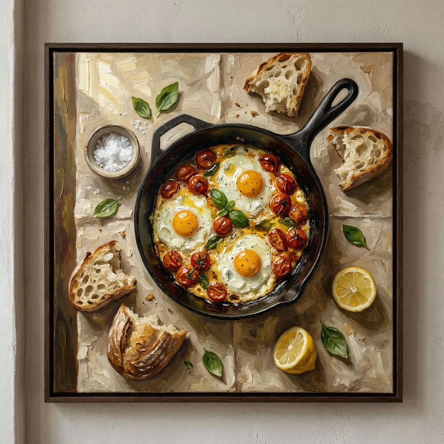 Social Media Post - Overhead Skillet Eggs Photography — output 1