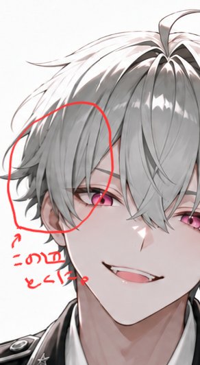 Infographic / Edu Visual - Annotated Anime Hair Artifact Portrait — output 1