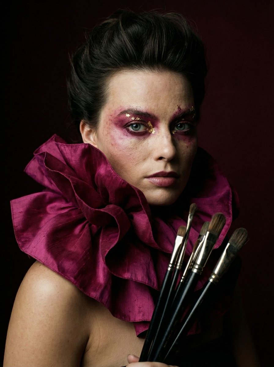 Hyper-Realistic Editorial Portrait of 'The Crimson Alchemist' — output 1
