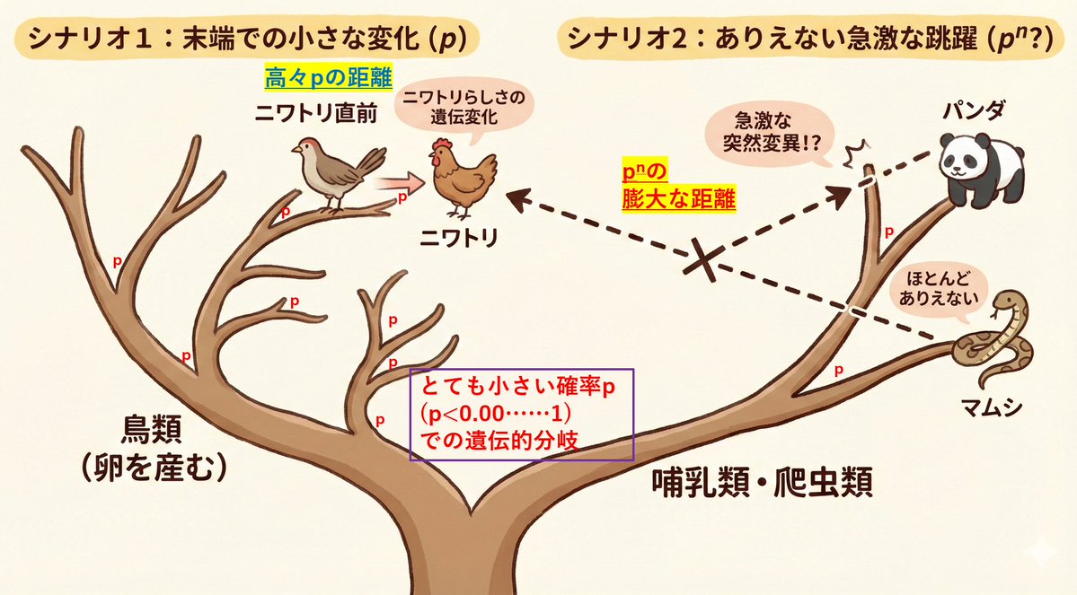 Infographic / Edu Visual - Visualize conceptual difficulty: from chicken to chicken vs. panda to chicken — output 1