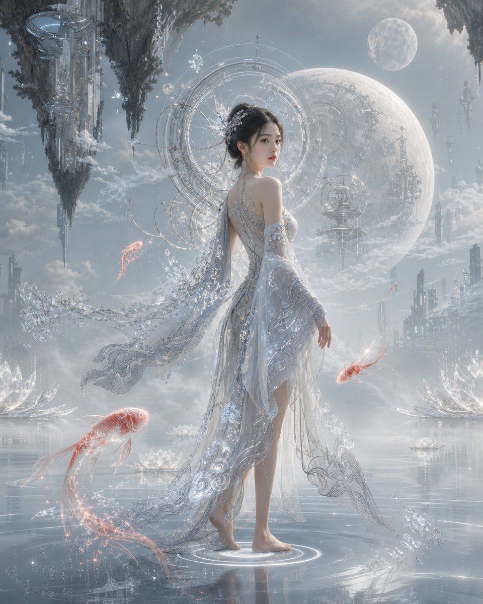 Game Asset - Oriental Futurism Female Concept Art — output 1