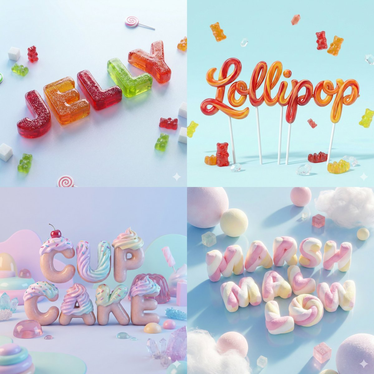 3D Render of Edible Letters Candy — output 1