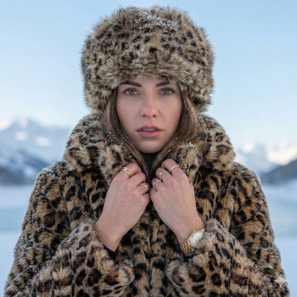Close-up Portrait in Snowy Alpine Landscape — output 1