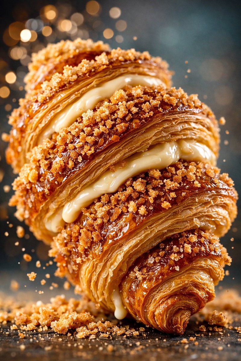 Product Marketing - Hyper-Realistic Food Photography of Creamy Croissant — output 1