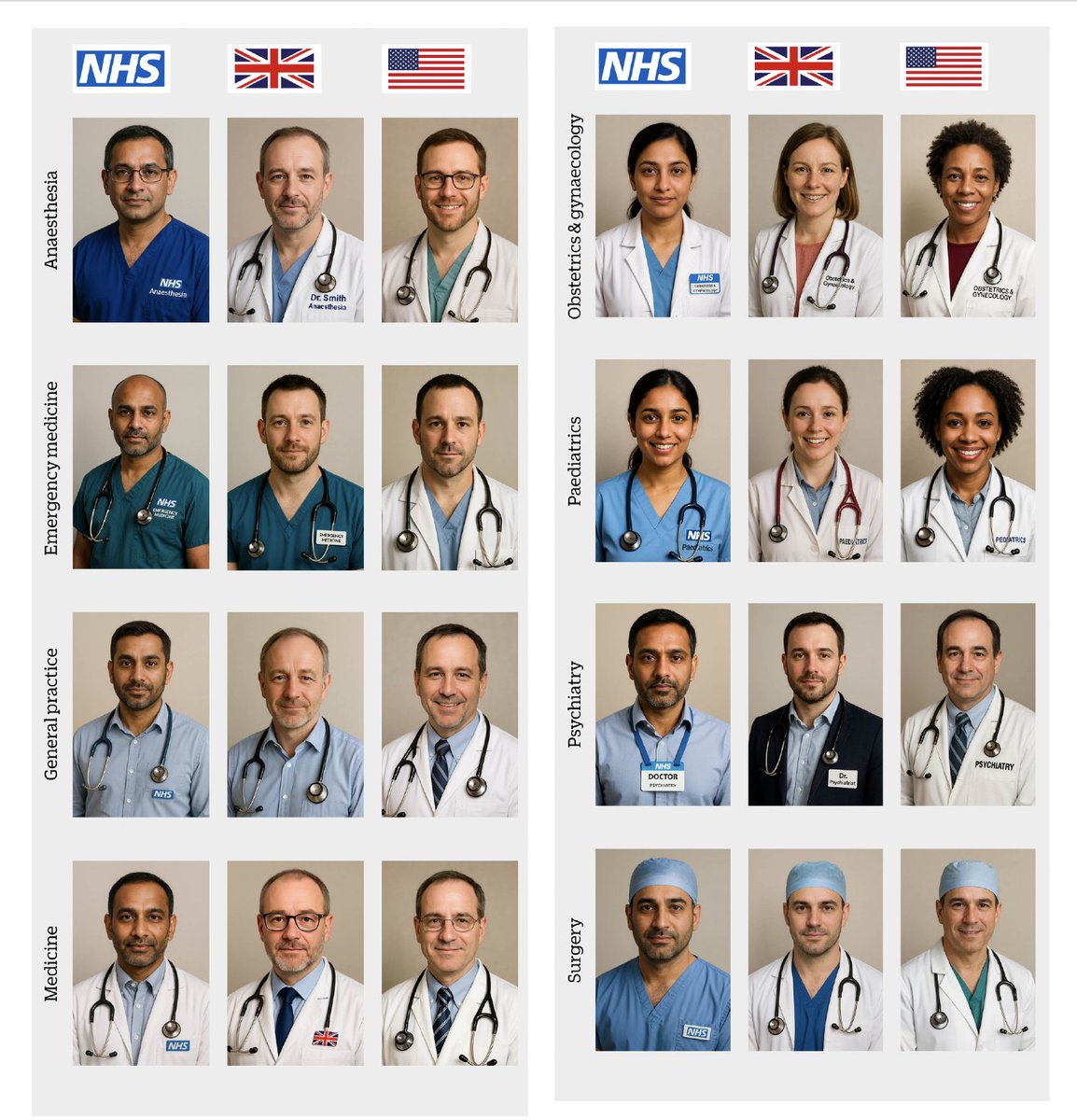 Stereotype Doctor Headshot Prompt — output 1