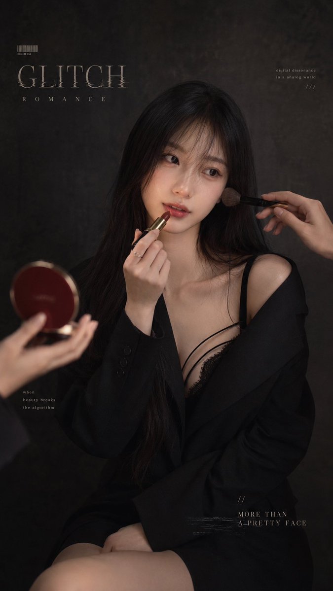 Product Marketing - Dark Glitch Romance Beauty Portrait — output 1