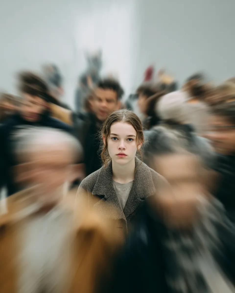 Cinematic Portrait with Radial Motion Blur — output 1