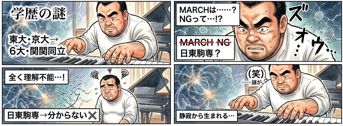 Comic / Storyboard - AI Image Generation Prompt for 4-Panel Manga: Academic Silence — output 1