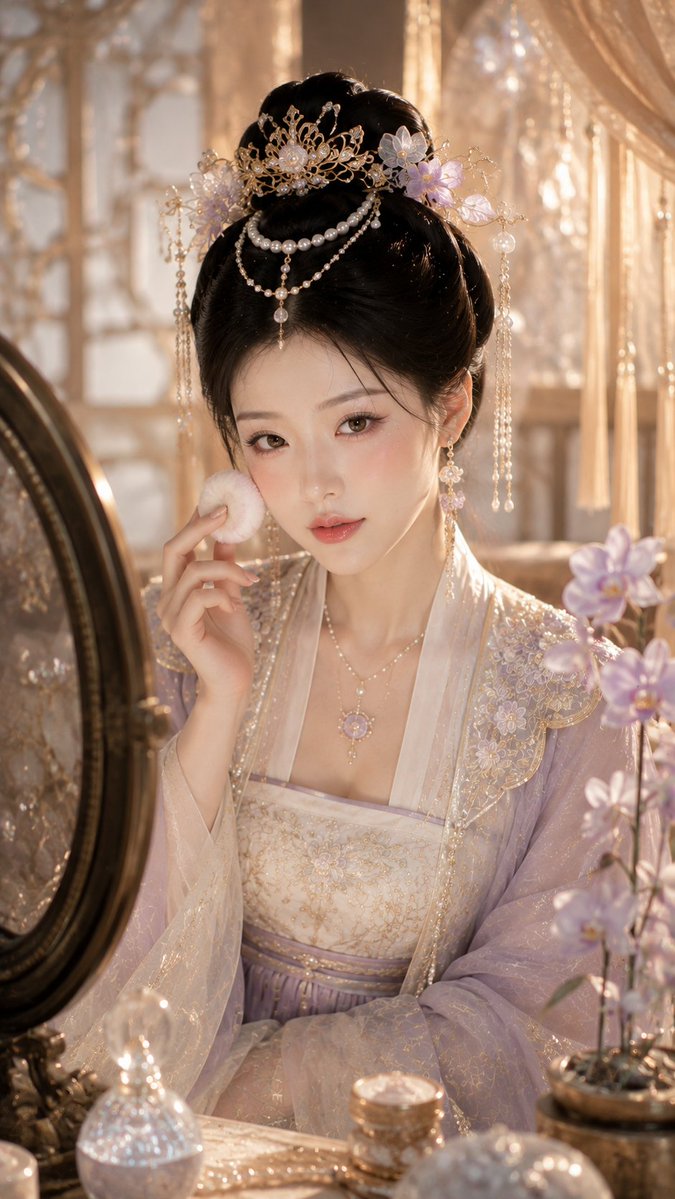Social Media Post - Chinese Pearl Makeup Beauty Portrait — output 1