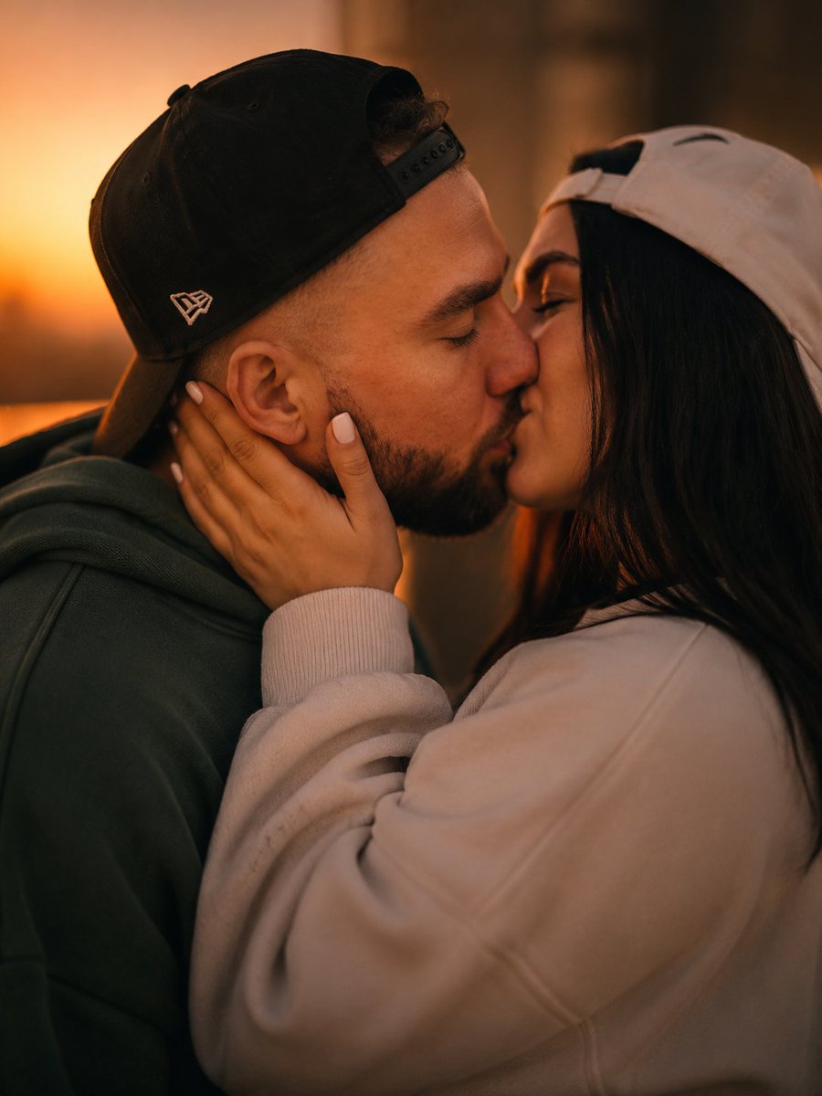 Profile / Avatar - Golden Hour Couple Kiss — output 1