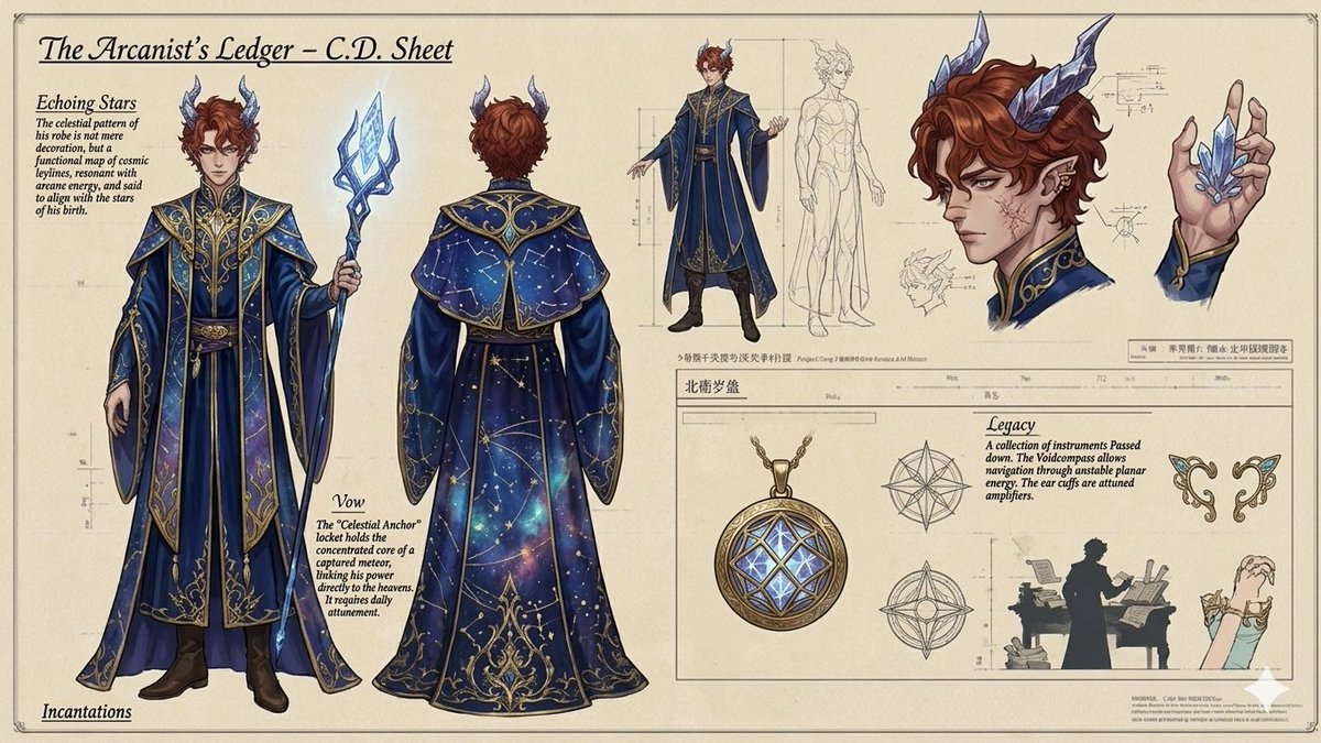 Game Asset - The Arcanist's Ledger Character Sheet — output 1