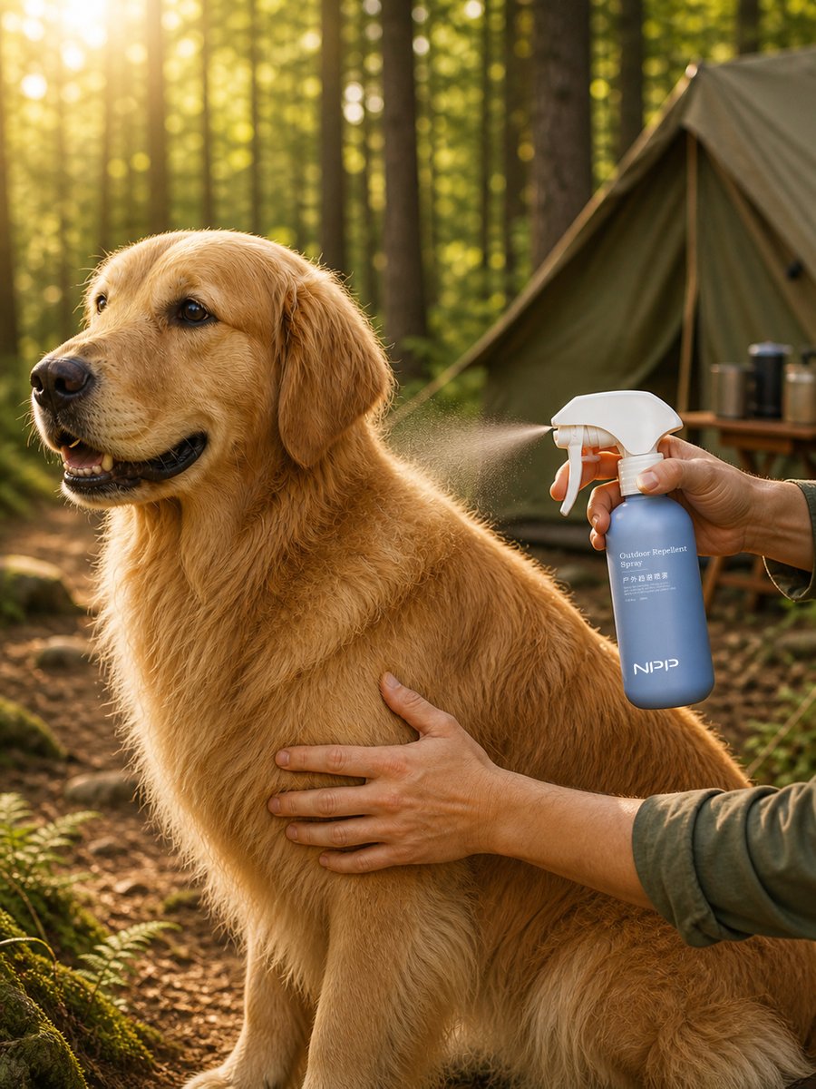 E-commerce Main Image - Golden Retriever Spray Ad — output 1