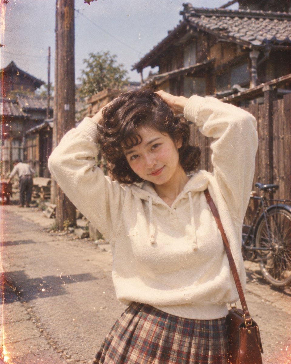 Profile / Avatar - Vintage Portrait of Woman in Hoodie — output 1