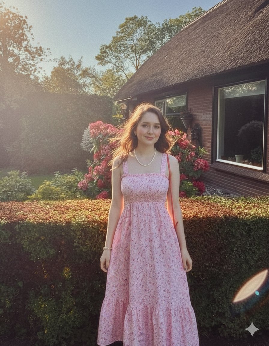 Elegant Summer Portrait in an English Country Garden — output 1