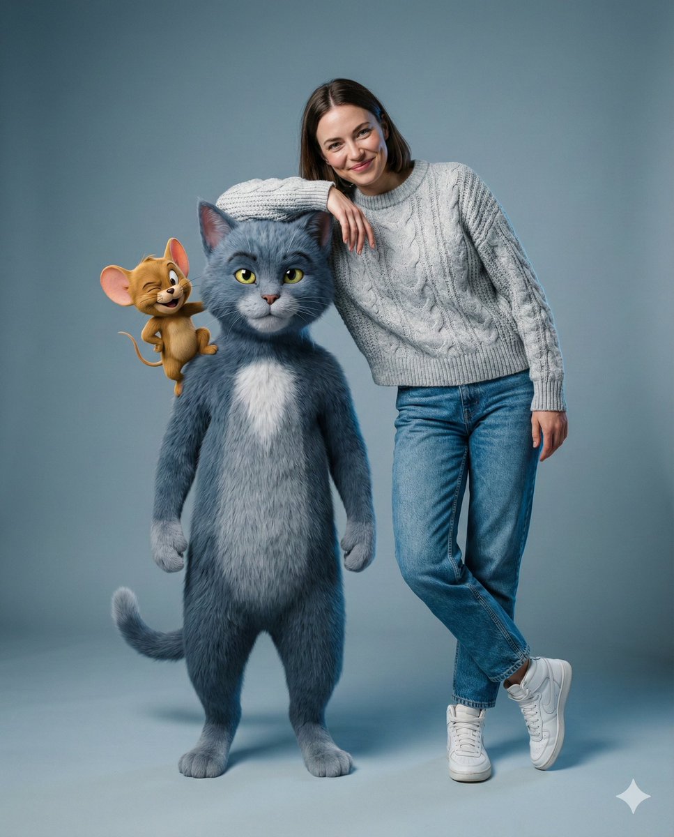 Editorial Studio Photography of Tom & Jerry with Human — output 1