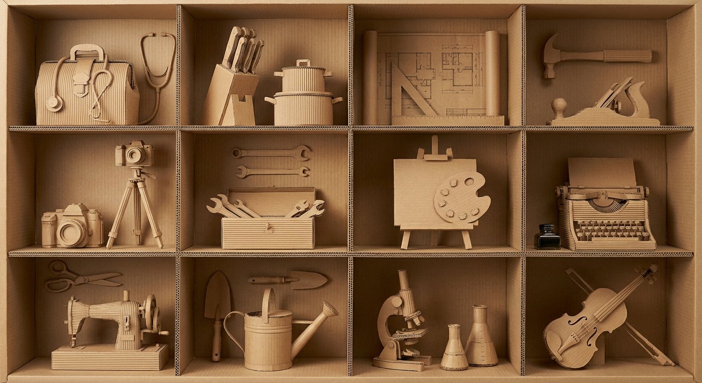 瓦楞纸艺术作品框格展示 — output 1