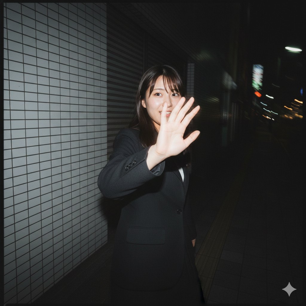 Raw, Motion-Blurred Nighttime Smartphone Flash Portrait — output 1