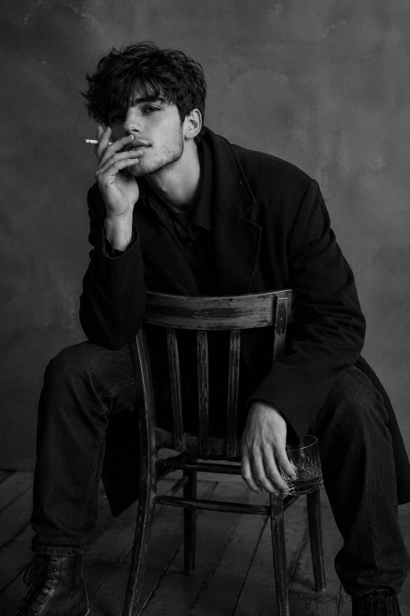 Profile / Avatar - Moody Monochrome Male Portrait — output 1