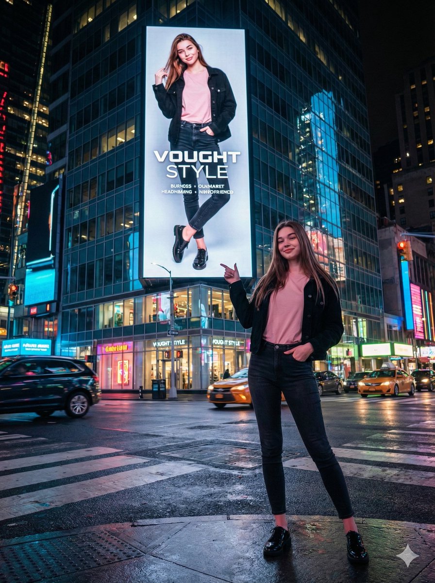Cinematic Urban Night Scene with Digital Billboard — output 1