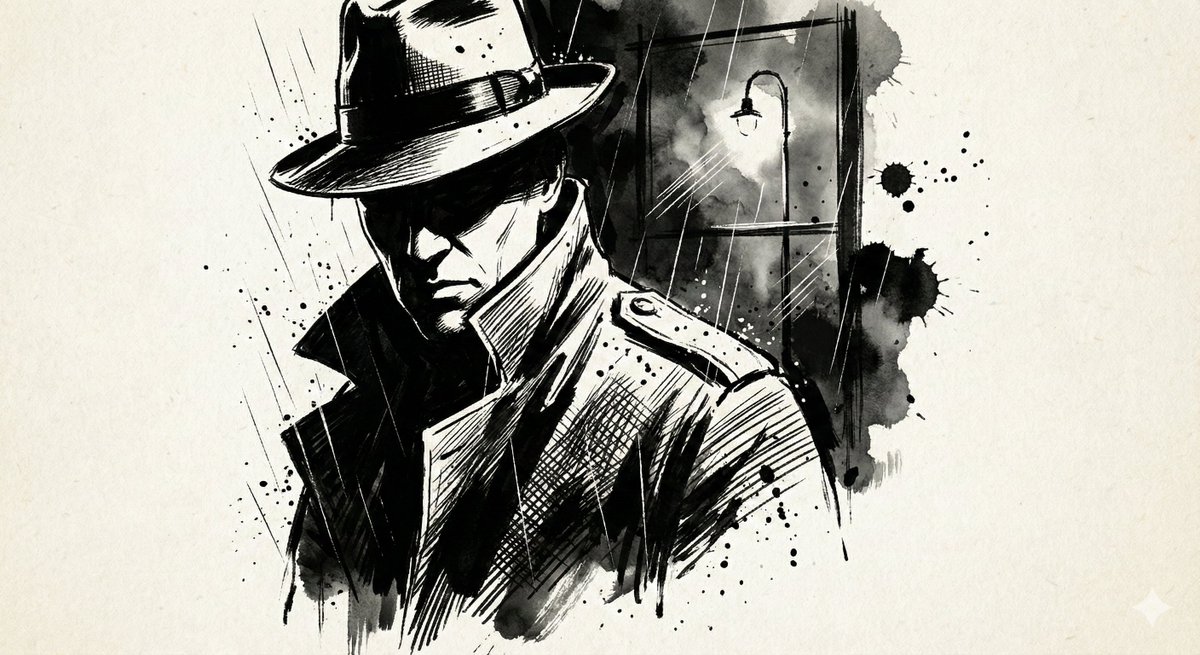 Profile / Avatar - Inkstorm Noir Portrait with Controlled Splatter — output 1