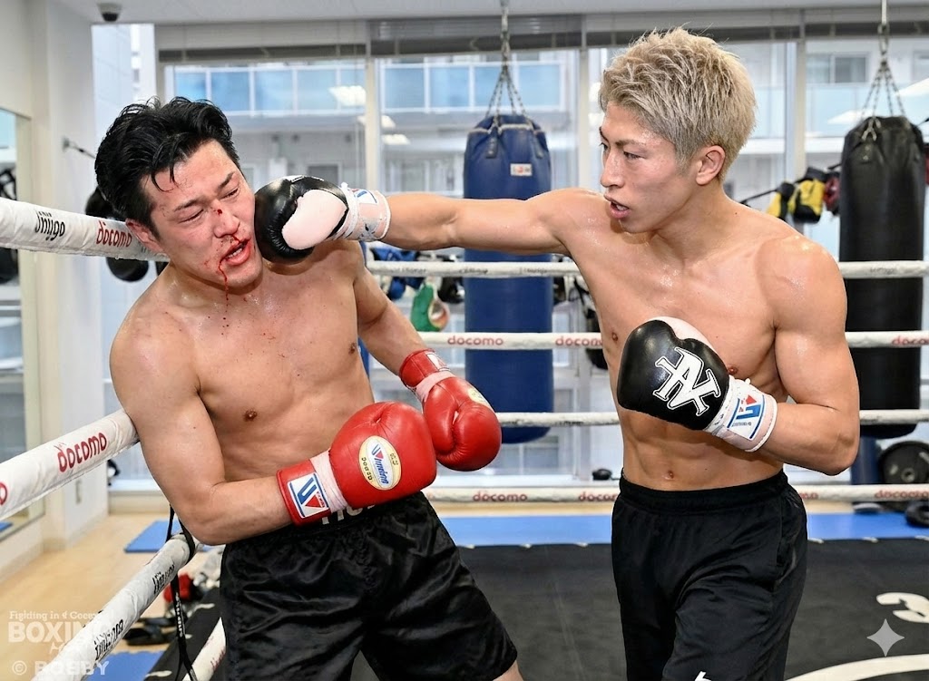 Generating a boxing match image between two specific people — output 1