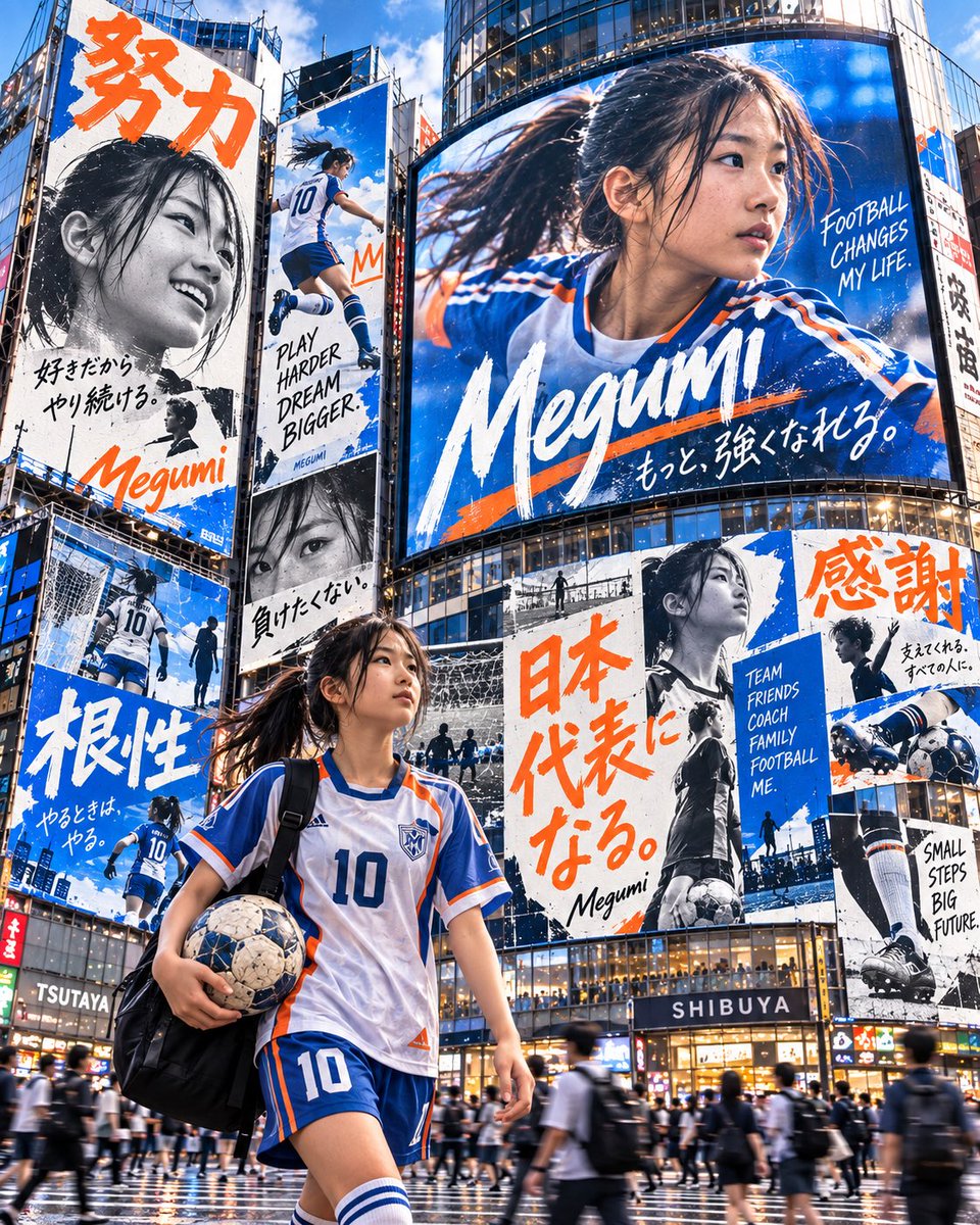 Product Marketing - Shibuya Soccer Girl Billboard Campaign — output 1