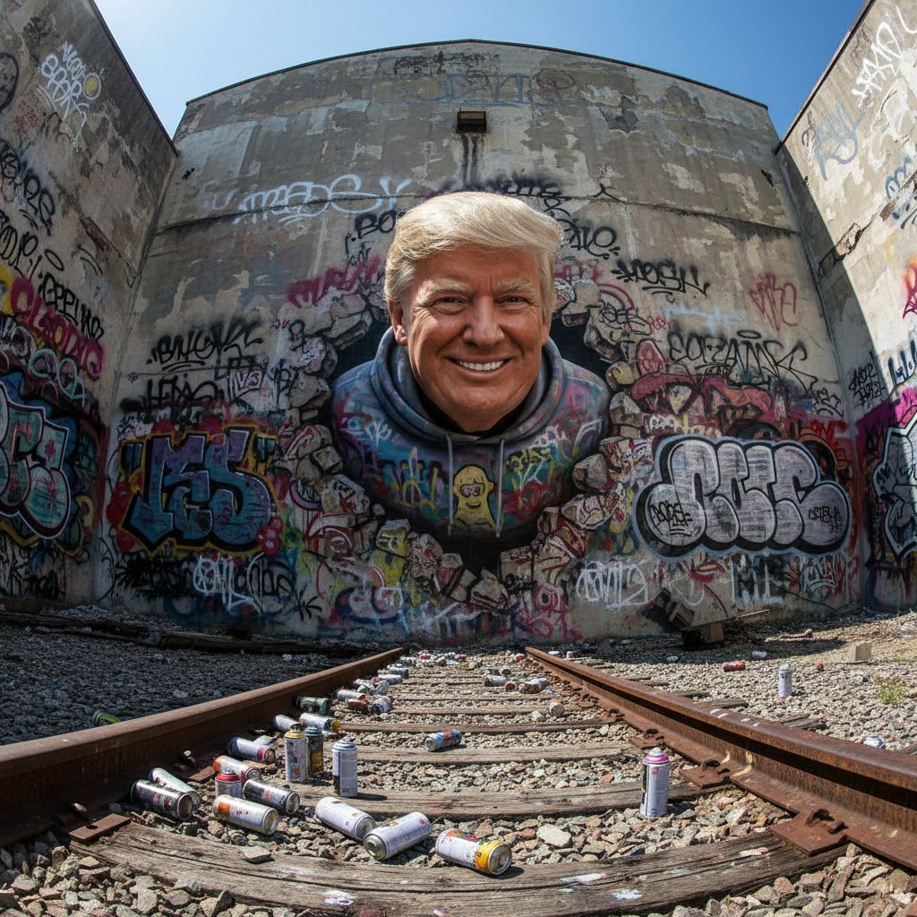 3D Breakout Graffiti Mural Portrait — output 1