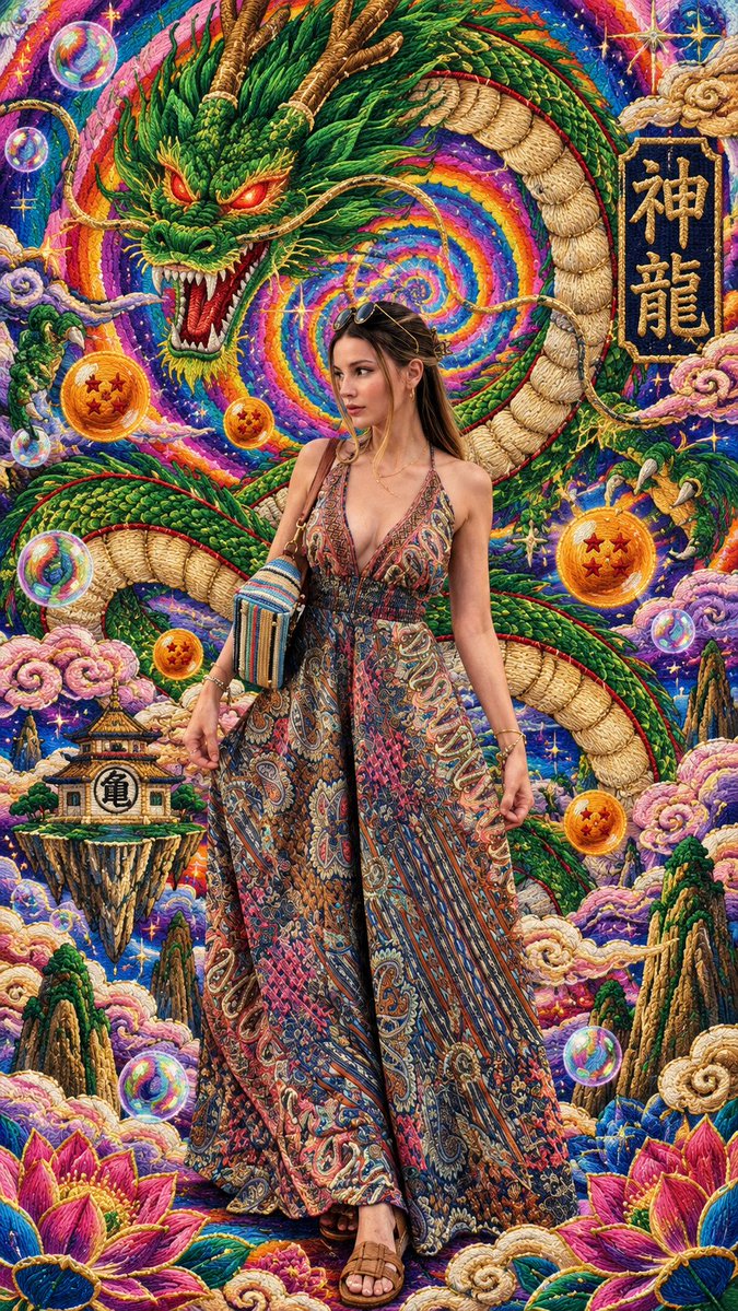 Product Marketing - Psychedelic Dragon Embroidery Art — output 1