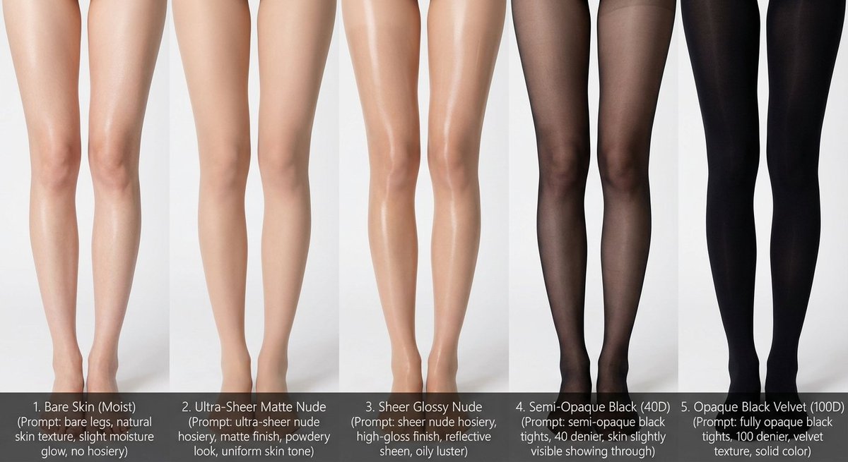 Infographic / Edu Visual - Comparative Infographic Grid Generator Prompt (Legs and Stockings) — output 1