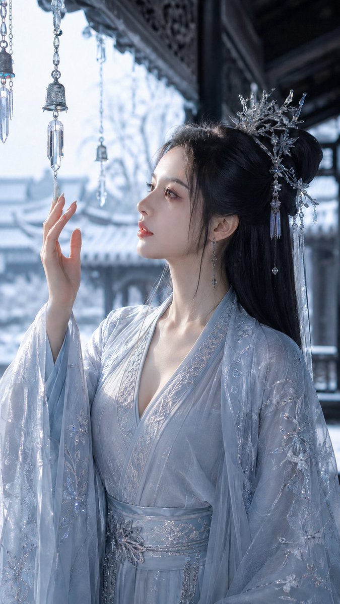 Profile / Avatar - Ancient Frost Fairy snowy Portrait — output 1