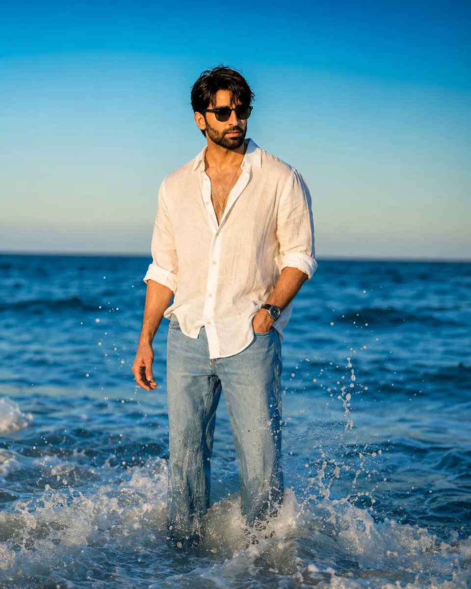 Profile / Avatar - Cinematic Ocean Wave Fashion Portrait — output 1