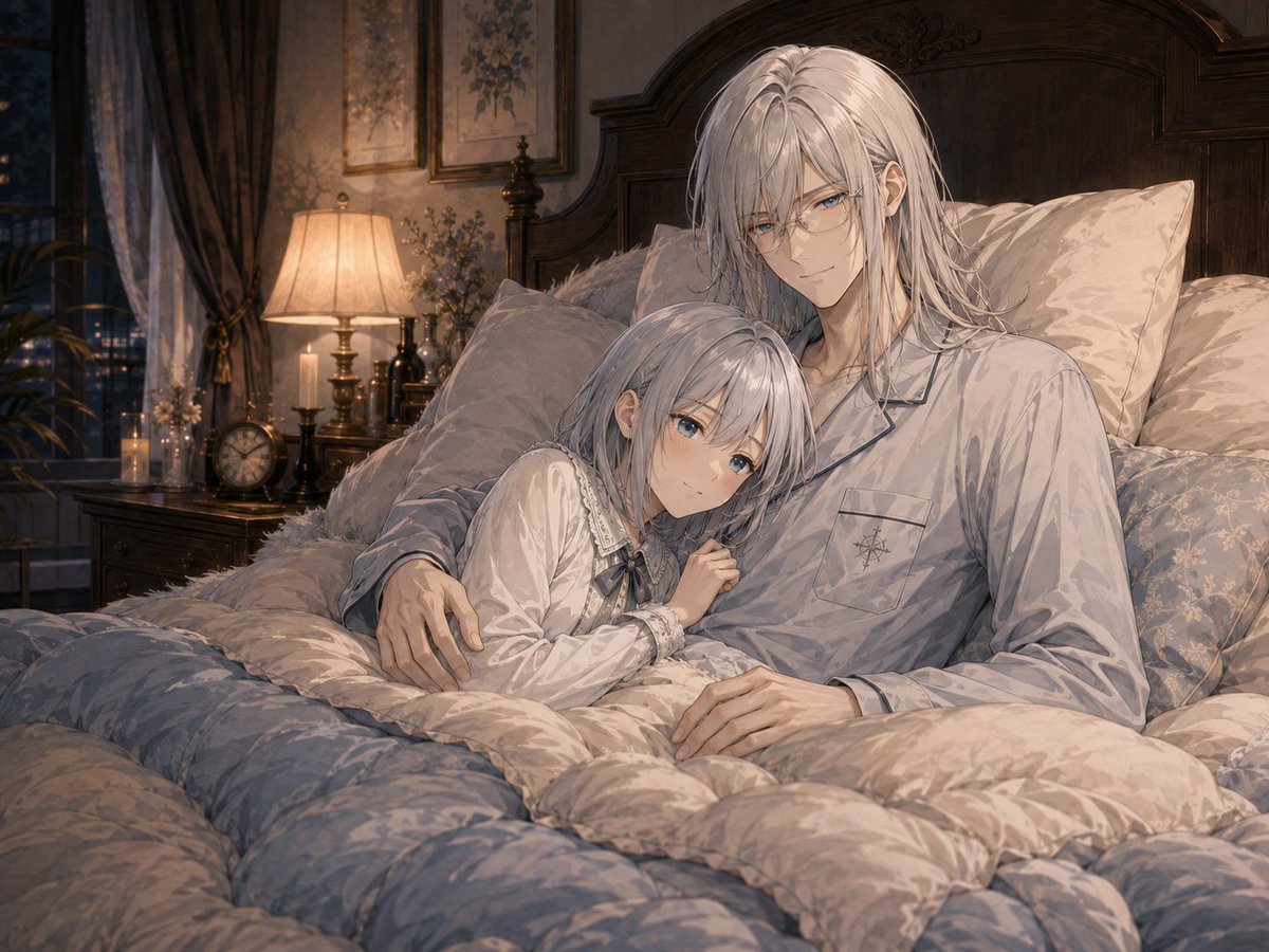 Social Media Post - Cozy Pajama Bed Illustration — output 1