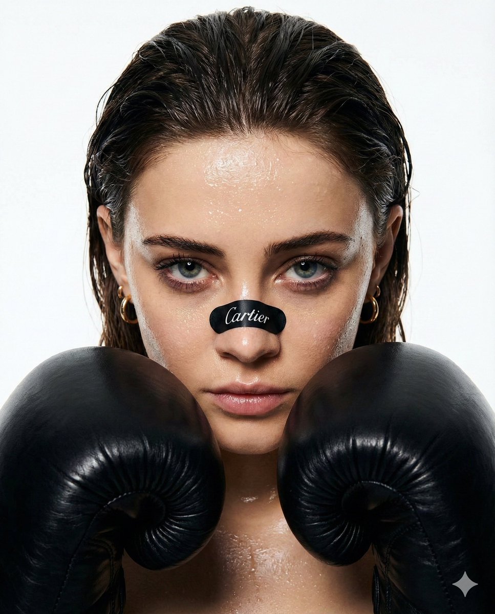 Product Marketing - Cinematic Boxer Portrait with Cartier Branding — output 1