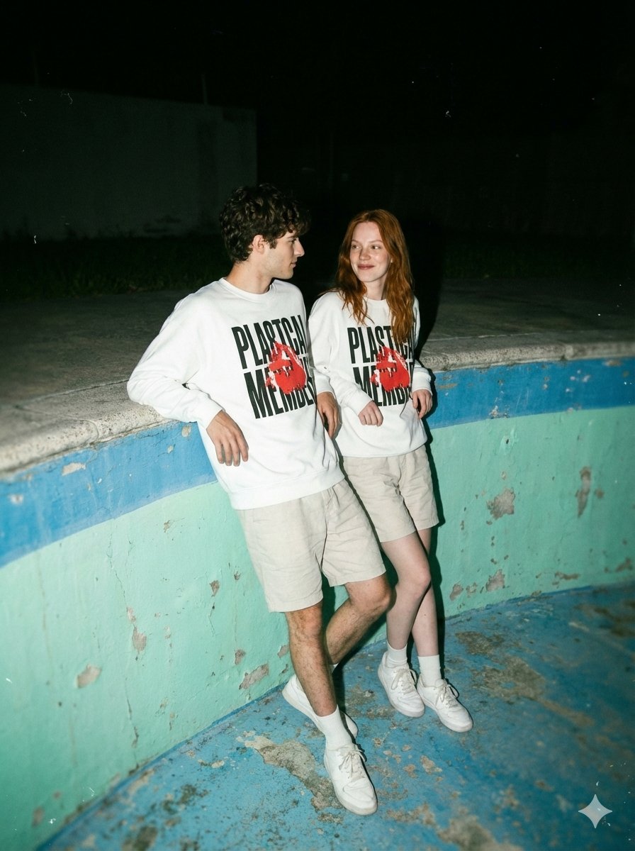Social Media Post - Streetwear Couple Film Shoot Prompt (Empty Pool) — output 1