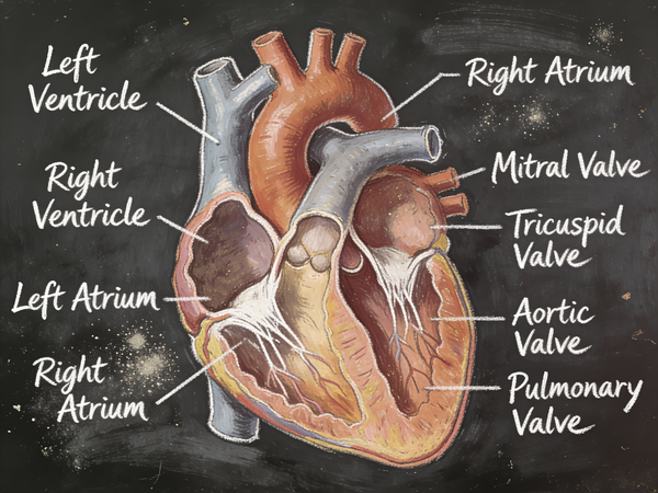 Vintage Chalkboard Heart Anatomy — output 1