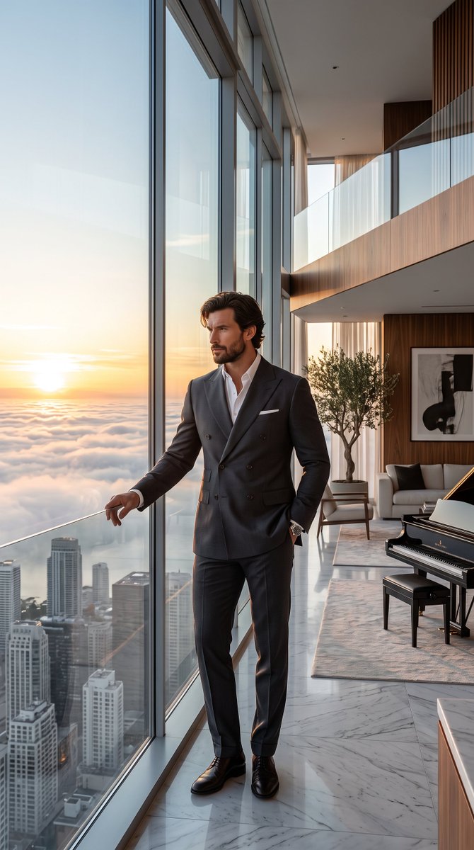 Profile / Avatar - Luxury Skyscraper Penthouse Portrait — output 1