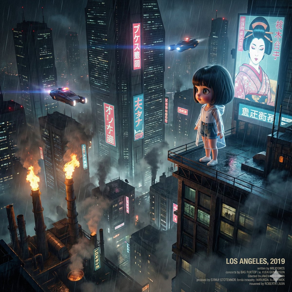 YouTube Thumbnail - Blade Runner Opening Style Image — output 1