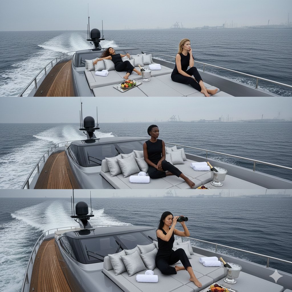 Ana de Armas on a Luxury Yacht (Simplified) — output 1
