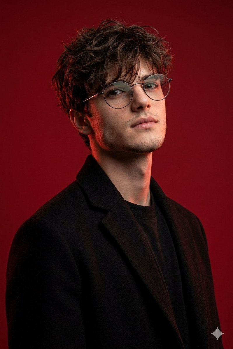 Profile / Avatar - Brutal Studio Red Backdrop Portrait — output 1
