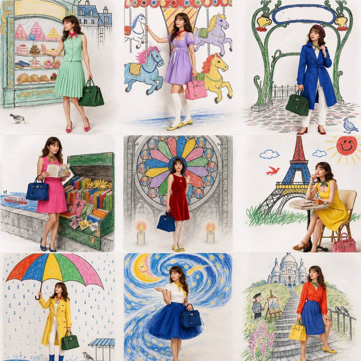 Comic / Storyboard - Parisian Storybook Fashion Collage — output 1